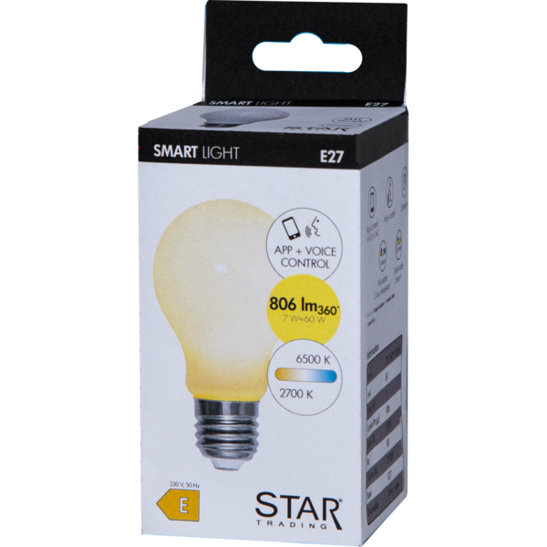 Smart lampa E27 | A60 | 7W | dimbar [Star Trading]⭐ 368-04 361827 - 4
