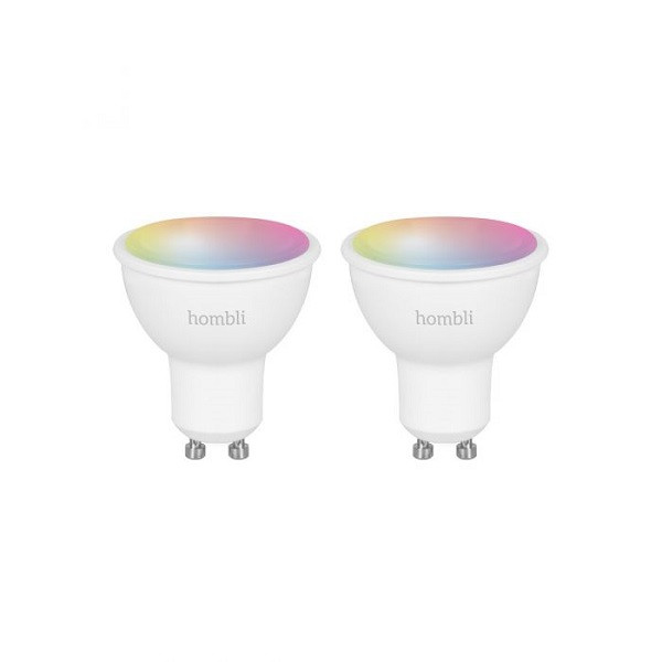 Smart spotlight | GU10 | RGBWW | RGB + 2700-6500K | 5W | dimbar | 2st [Hombli] HB051 LHO00065 - 2