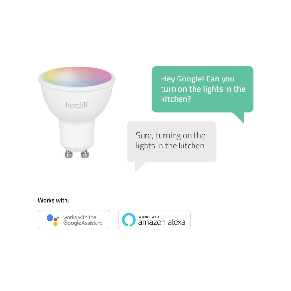 Smart spotlight GU10 dimbar | RGBWW | RGB + 2700-6500K | 5W [Hombli] LHO00032 - 3