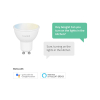 Smart spotlight GU10 dimbar | justerbar vit | 2700K-6500K | 4,5W [Hombli] LHO00030 - 3