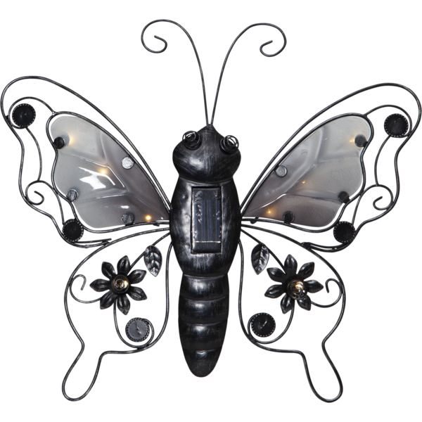 Solcellsdekoration Butterfly | 0.4W | 10 lampor | svart [Star Trading] 361294 - 1
