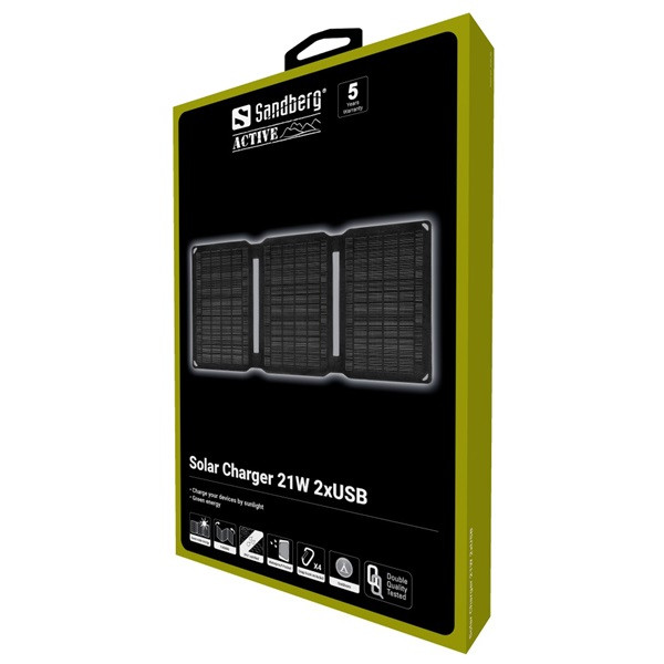 Solcellsladdare | 21W 2xUSB | Sandberg 420-70 361592 - 6