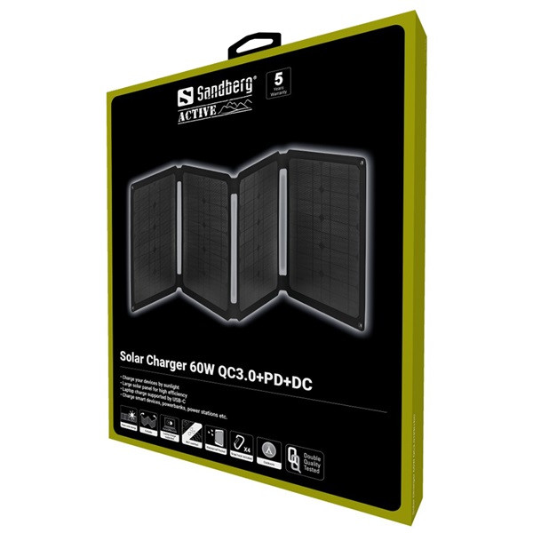 Solcellsladdare | 60W QC3.0+PD+DC | Sandberg 420-80 361593 - 5