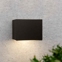 Solcellsvägglampa Avon Down | IP54 | svart [123ink] LDR08534