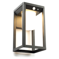 Solcellsvägglampa Kingsbridge | IP54 | sensor | svart [123ink] LDR08540