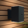 Solcellsvägglampa Oxford Up & Down | IP54 | sensor | svart [123ink] LDR08533 - 1