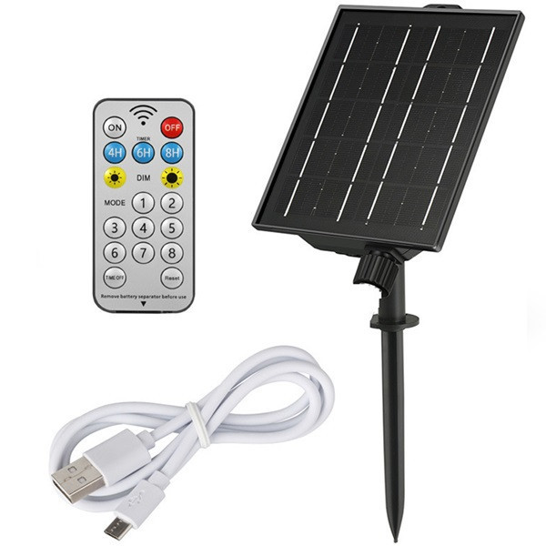 Solpanel med USB för ljusslinga [123ink] LDR08587 - 1