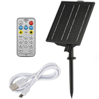 Solpanel med USB för ljusslinga [123ink] LDR08587