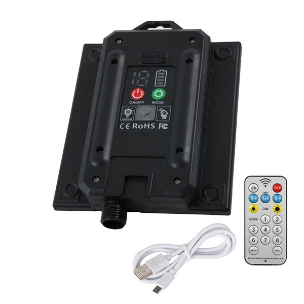Solpanel med USB för ljusslinga [123ink] LDR08587 - 2