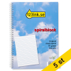 Spiralblock A4 linjerat | 100 ark | 123ink | 5st
