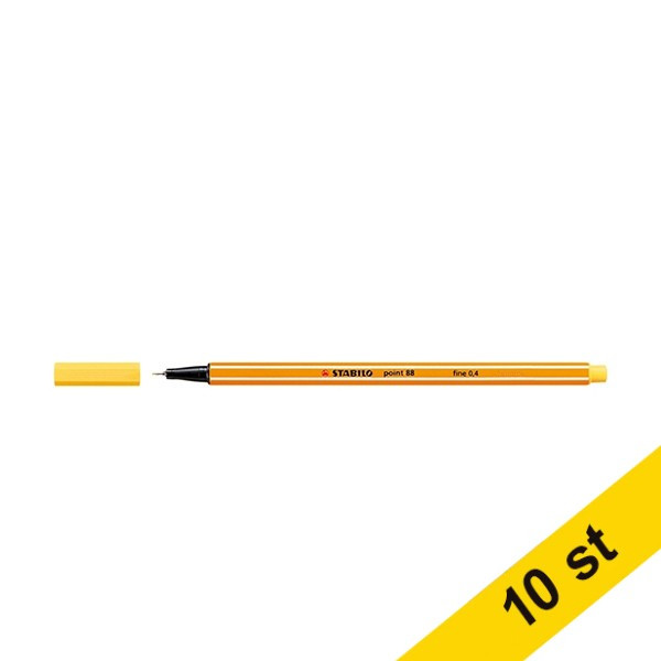 Fineliner Point 88 | Stabilo | gul | 10st 200210 - 1
