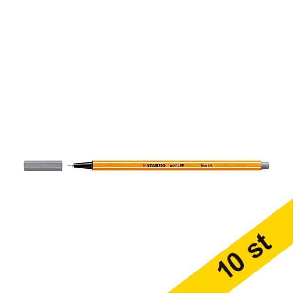 Fineliner Point 88 | Stabilo | mörkgrå | 10st 200230 - 1