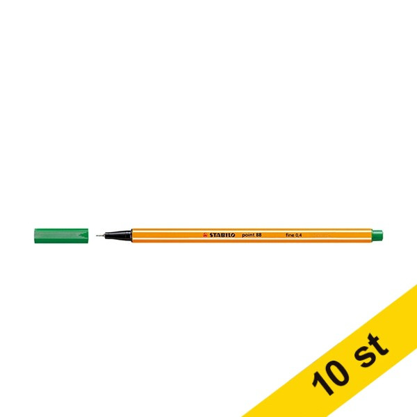 Fineliner Point 88 | Stabilo | mörkgrön | 10st 200224 - 1