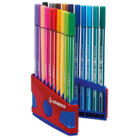 Stabilo Tuschpenna Point 68 ColorParade med röd/blå hållare | Stabilo | blandade färger | 20st 6820-031 200194