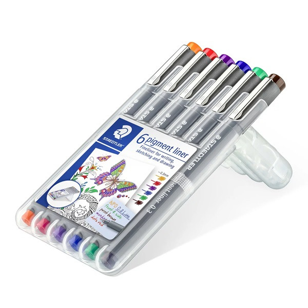 Staedtler Fineliner 0.3mm | Staedtler | sorterade färger | 6st 30803-SSB6 209537 - 3