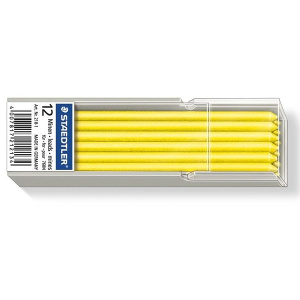 Staedtler Lumocolor 218 gul patron | 12st 209534 - 1