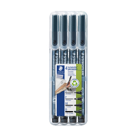 Staedtler Märkpenna permanent | Staedtler Lumocolor 31 | svart | 4st 31-9WP4GS 209507