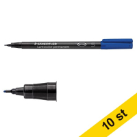 Staedtler Märkpenna permanent 0.4mm | Staedtler Lumocolor 313 | blå | 10st  424731