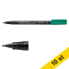 Märkpenna permanent 0.4mm | Staedtler Lumocolor 313 | grön | 10st 424732 - 1