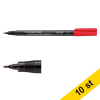 Märkpenna permanent 0.4mm | Staedtler Lumocolor 313 | röd | 10st 424730 - 1