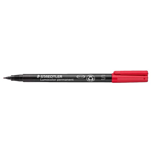 Staedtler Märkpenna permanent 0.4mm | Staedtler Lumocolor 313 | röd 313-2 424726 - 2