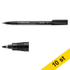 Märkpenna permanent 0.6mm | Staedtler Lumocolor 318 | svart | 10st 424737 - 1
