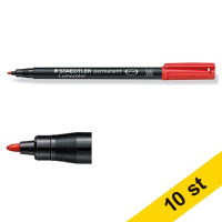 Staedtler Märkpenna permanent 1.0mm | Staedtler Lumocolor 317 | röd | 10st  424746