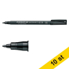 Märkpenna permanent 1.0mm | Staedtler Lumocolor 317 | svart | 10st