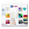 Modellera | Fimo | blandade färger | 25g | 24st