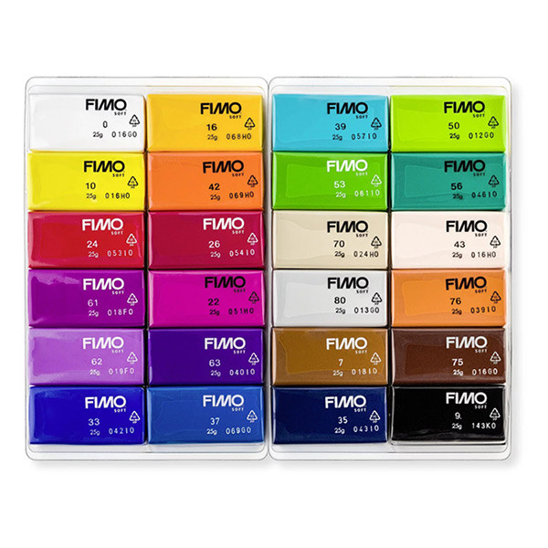 Staedtler Modellera | Fimo | blandade färger | 25g | 24st 8023C24-1 209651 - 2