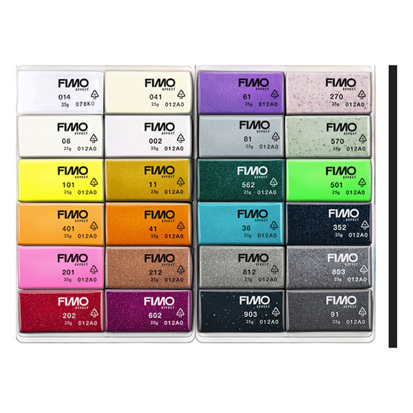 Modellera | Fimo | blandade färger effekt | 25g | 24st 209653 - 2