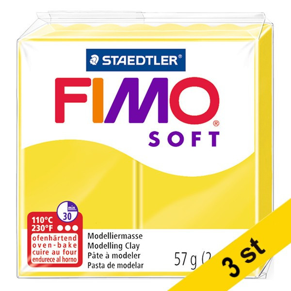 Staedtler Modellera | Fimo | gul | 57g | 3st  424708 - 1