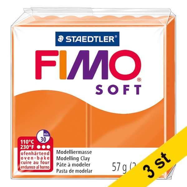 Staedtler Modellera | Fimo | mandarin | 57g | 3st  424672 - 1