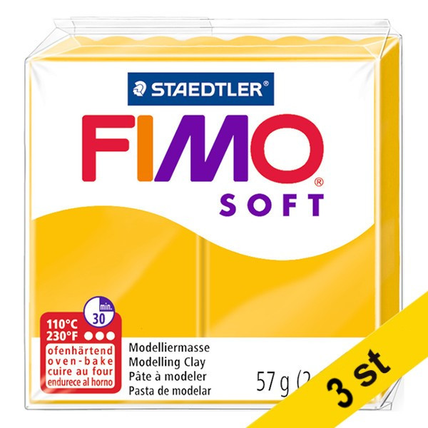 Staedtler Modellera | Fimo | solgul | 57g | 3st  424662 - 1