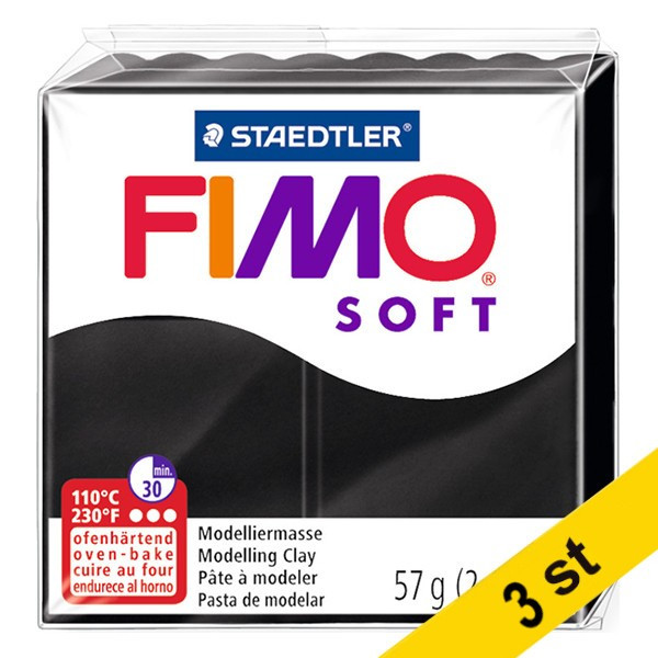 Staedtler Modellera | Fimo | svart | 57g | 3st  424714 - 1