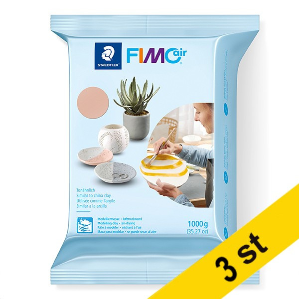 Staedtler Modellera | Fimo air | beige | 1kg | 3st  424660 - 1