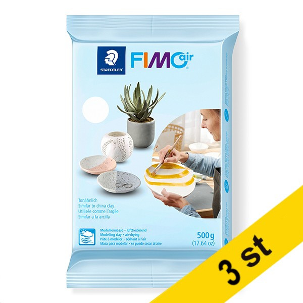 Staedtler Modellera | Fimo air | vit | 500g | 3st  424695 - 1