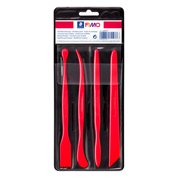 Staedtler Modelleringsverktyg i plast | Fimo | 4 delar i 1 set 8711 424576 - 1