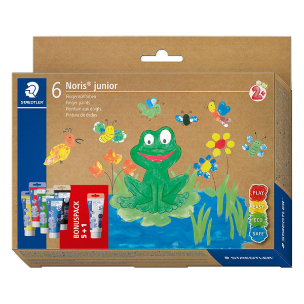 Staedtler Noris Junior Fingerfärg 6-pack 209565 - 1