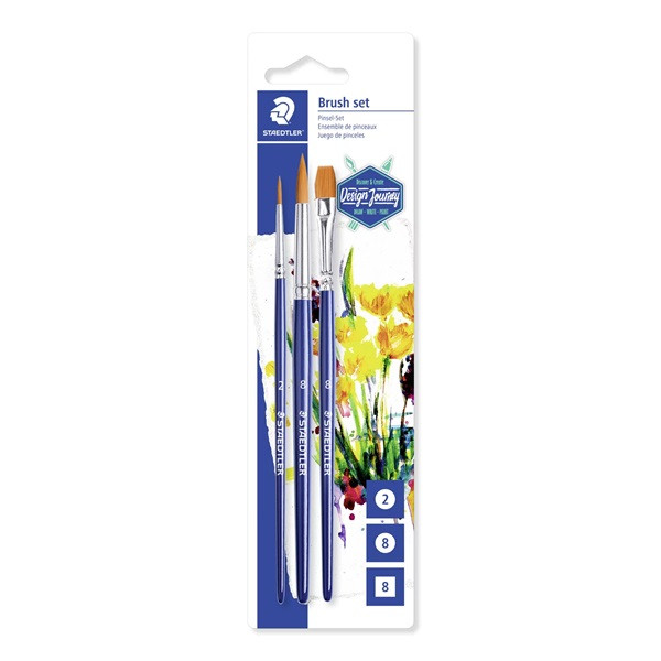 Staedtler Penselset nr 2 & 8 | 3st 209595 - 1