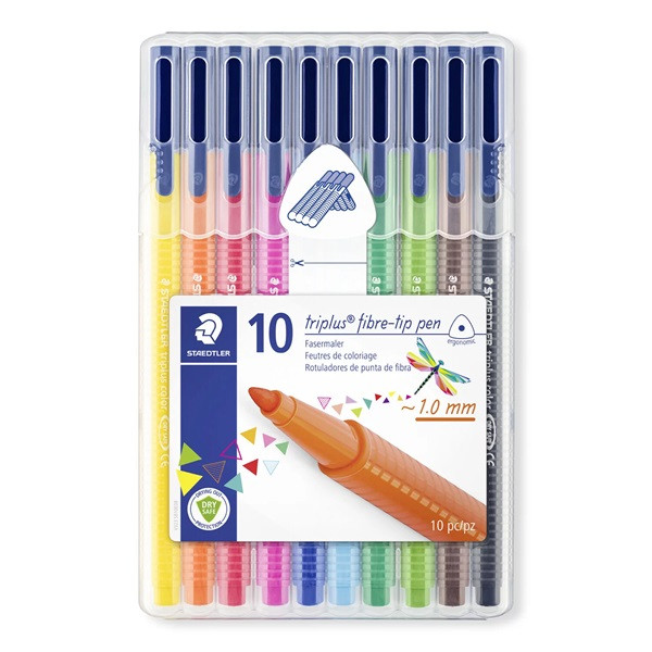 Staedtler Tuschpennor | Staedtler Triplus Color 323 | 10st 323SB10 209536 - 1