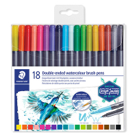 Staedtler Tuschpennor med dubbelspets | Staedtler 3001 | 18st 3001TB18 209508