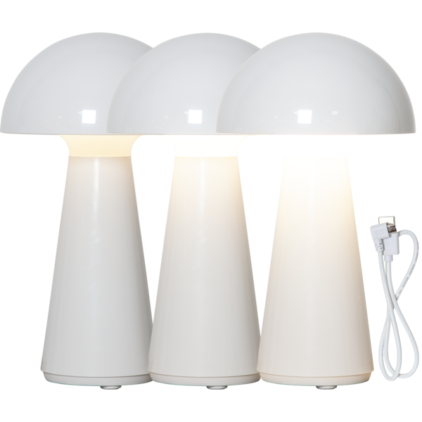 Bordslampa svamp | vit [Star Trading] 501533 - 2
