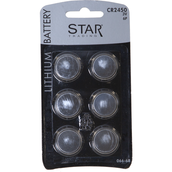 Star Trading CR2450 Lithium knappcellsbatteri 6-pack 066-68 500689 - 2