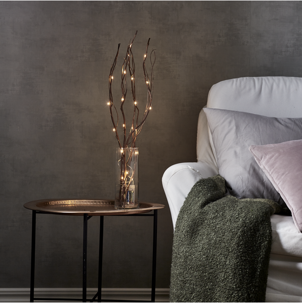 Dekorationskvist Willow Dew Drop | 60cm | brun [Star Trading] 501839 - 2