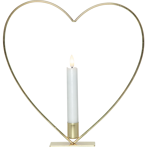 Inomhusdekoration Flamme Heart Stående | mässing [Star Trading] 362092 - 1