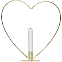 Inomhusdekoration Flamme Heart Stående | mässing [Star Trading] 362092