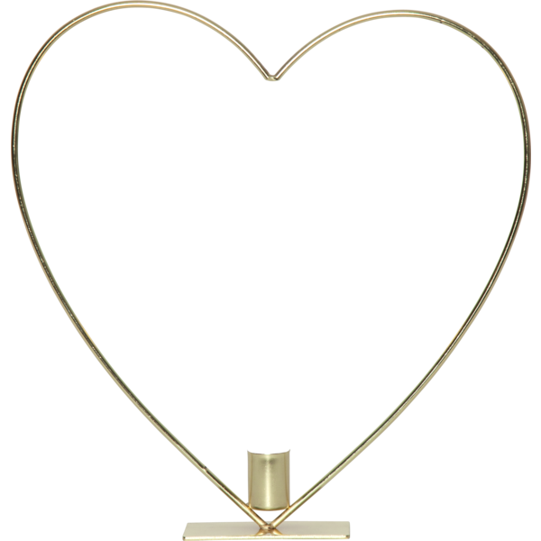 Inomhusdekoration Flamme Heart Stående | mässing [Star Trading] 362092 - 3