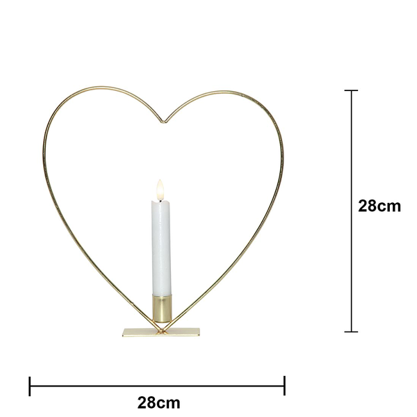 Inomhusdekoration Flamme Heart Stående | mässing [Star Trading] 362092 - 4