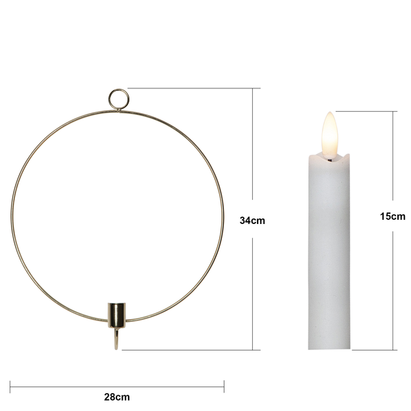 Inomhusdekoration Flamme Ring | mässing [Star Trading] 362093 - 4